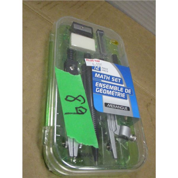 STORE CLOSE-OUT (AS IS):  12 PIECE MATH SET