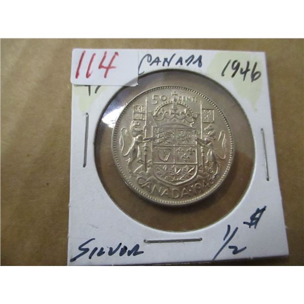 1946 CANADA SILVER HALF DOLLAR