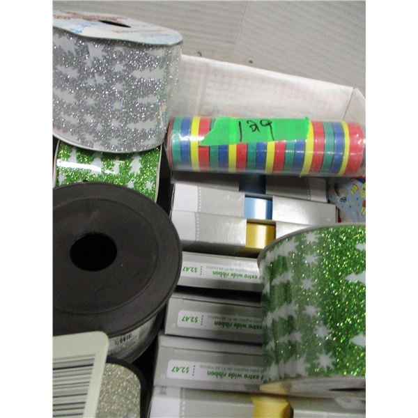 STORE CLOSE-OUT (AS IS):  BOX C/W ASSORTED RIBBON