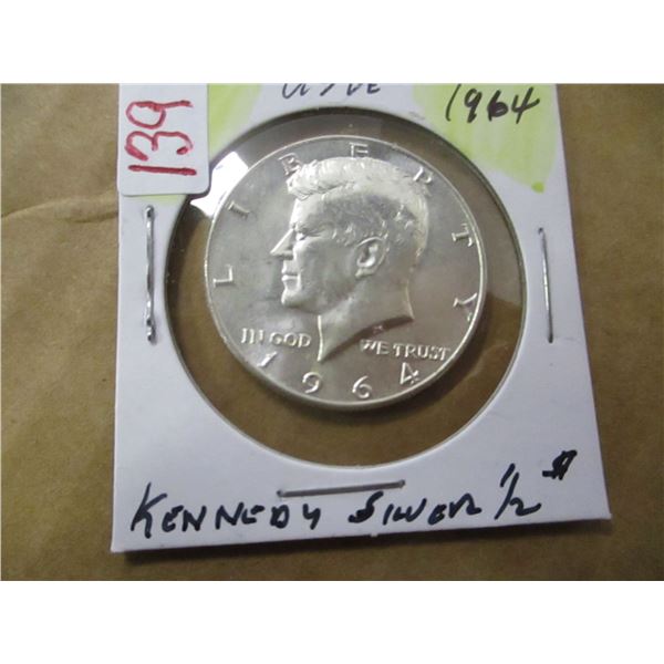 1964 CH/BU GEM USA KENNEDY SILVER HALF DOLLAR