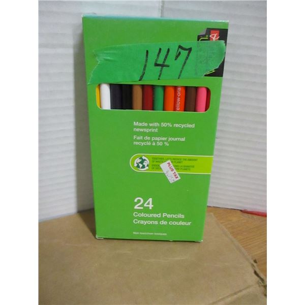 STORE CLOSE-OUT (AS IS):  GREENVORT COLORED PENCILS (24) - PACKAGE