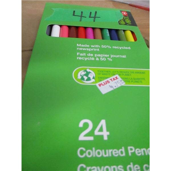 STORE CLOSE-OUT (AS IS):  GREENVORT COLORED PENCILS (24) - PACKAGE