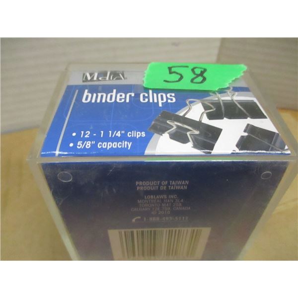 STORE CLOSE-OUT (AS IS):  PACKAGE OF 12 BINDER CLIPS
