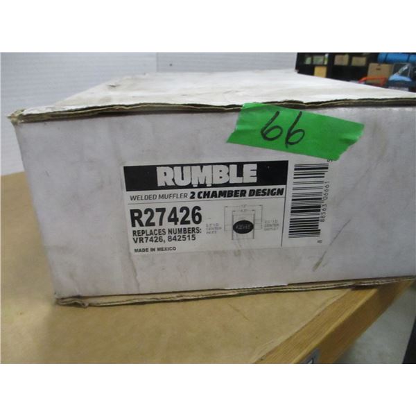 FREIGHT DAMAGE (AS IS):  2 CHAMBER MUFFLER