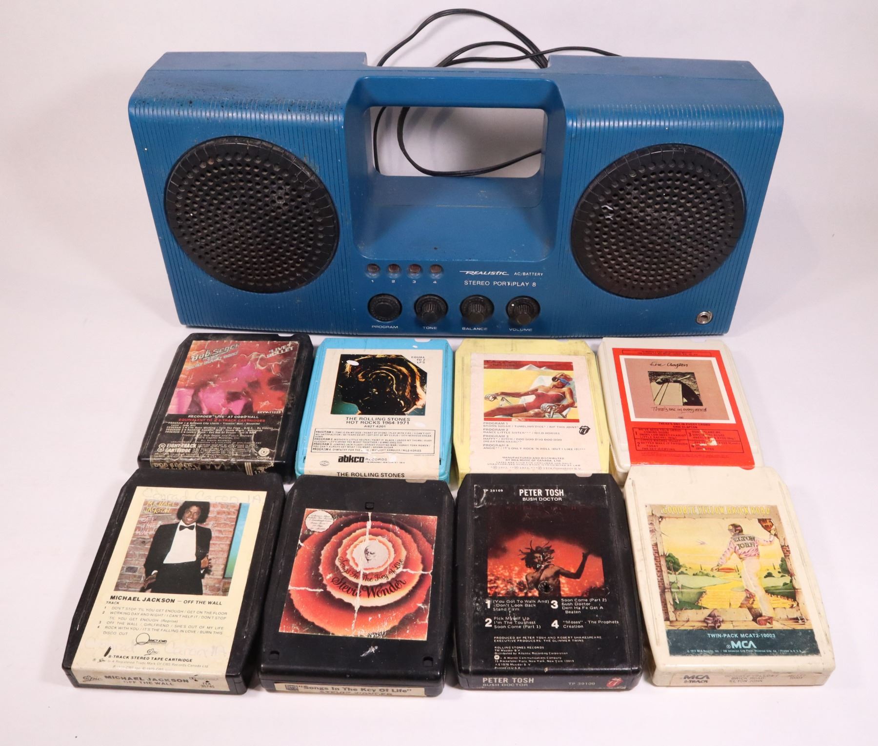 Eight Track #14 REALISTIC 8 TRACK STEREO PLAYER + TAPES WORKS! - Kastner Auctions
