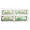 Image 2 : #24 LOT OF 4 CANADA $1 ONE DOLLAR BILLS 1967 NOTE
