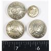 Image 1 : #106 CANADIAN PACIFIC BUTTON LOT OF 4 BEAVER