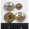 Image 2 : #106 CANADIAN PACIFIC BUTTON LOT OF 4 BEAVER