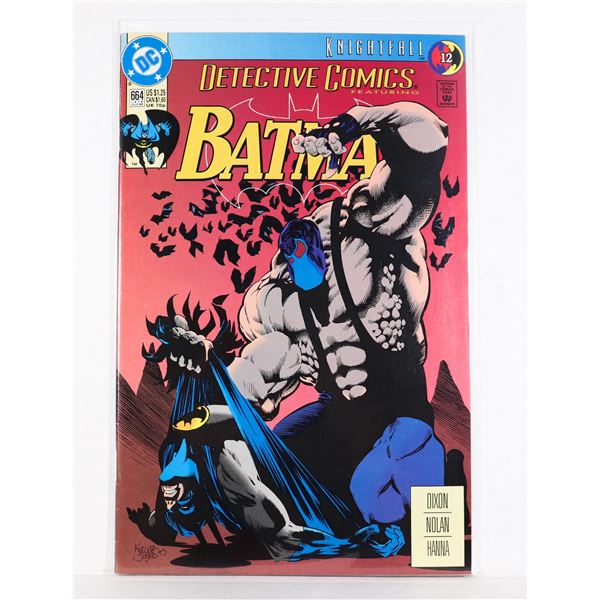 #599 DC DETECTIVE COMICS #664 JULY 1993 BANE COVER