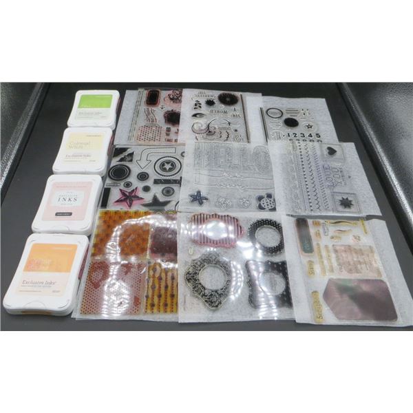 Lot Of Various Crafting Stamps & Ink Pads