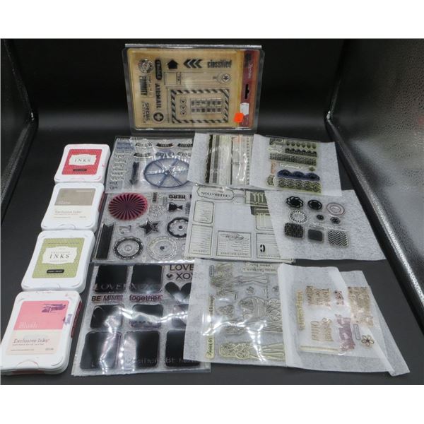 Lot Of Various Crafting Stamps & Ink Pads