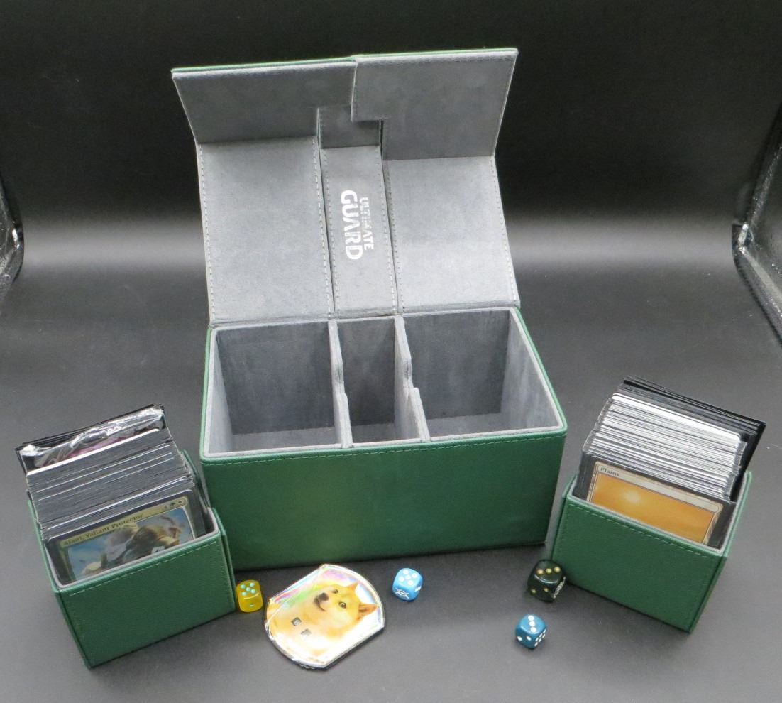 Ultimate Guard Dual Leather Deck Box With Cards Sleeves & Accessories