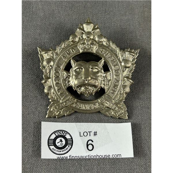 Vintage C.A.F. Argyll And Sutherland Canada Cap Badge