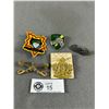 Image 1 : Vintage Le Regiment De Hull Cap Badge, U.S. Glider Airborne Pin, 1st Cavalry Crossed Pin & More