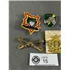 Image 2 : Vintage Le Regiment De Hull Cap Badge, U.S. Glider Airborne Pin, 1st Cavalry Crossed Pin & More