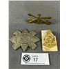Image 1 : Vintage Royal Canadian Army Medical Corps Cap Badge, 7th Cavalry Regiment Badge & Royal Highland Reg