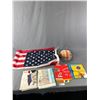 Image 1 : American Flag, Souvenir Linen Tea Towels & Vintage U.S. Decoration