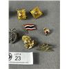 Image 2 : Nice Collectors Assortment Of Vintage Military Pins/Badges Including "Trai Juncta In Uno", Irish Fus