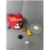 Image 1 : Tokyo Disneyland Bag, 8mm Film "Dippy Diplomat" & Vancouver School Board Reel Film In Metal Canister