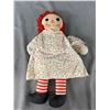 Image 2 : Girl Raggedy Ann Doll 1960s (I Love You Mark) Knickerbocker