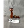 Image 1 : 2 Mid Century Teak Cat Figures
