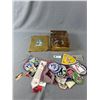 Image 2 : Vintage Queen Elizabeth Tin with Various Cloth Patches