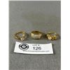 Image 1 : 3 Lovely Gold Plated Rings of Nice Quality