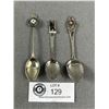 Image 1 : 3 Nickel Silver Collectible Spoons with Enamel Accents
