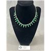 Image 1 : Lovely Green & White Rhinestone Necklace