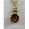 Image 2 : Reverse Cut Cameo Glass Pendant with Chain