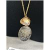 Image 2 : Genuine Blister Pearl & Agate Pendant with Chain