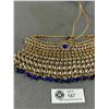 Image 2 : Elaborate Rhinestone Collar with Blue Beads Necklace
