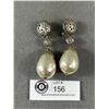Image 1 : Pair of Large Drop Pearl Earrings