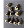 Image 1 : 10 Vintage Porcelain Antique Furniture Castors