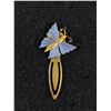 Image 1 : Vintage Enamel on Brass Butterfly Bookmark 1930's