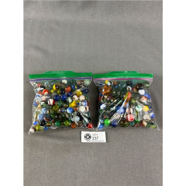 2 Bags Of Assorted Marbles