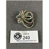 Image 2 : Signed 1950's Brooch with Whte Rhinestones