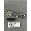Image 2 : 3 Rhinestone Brooches