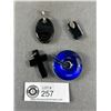 Image 2 : 4 Unusual Art Glass Pendants