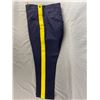 Image 4 : 2 Pairs Of Vintage Heavy Uniform Pants w/ Yellow Stripe. 1 Button Fly - 1 Zipper Fly