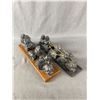 Image 1 : Hand Made In Canada From The Wolf Sculptures, 2 Dog Sled Team Art Figures. Approx. 13" L