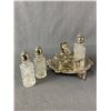 Image 2 : Vintage Plated Metal Cruet Holder Caddy Condiment Set & E.P.N.S & More Flatware