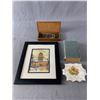 Image 1 : Vintage Lirnik Polski Polish Book, Glass/Metal Scale In Wood Box, 1939 Vancouver Royal Visit Dish & 