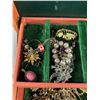 Image 2 : Vintage Velour Lined 10" x 7" x 3.5" Jewelry Box w/Contents
