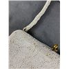 Image 2 : Vintage White Hand Beaded Purse (Both Sides). Made In Japan