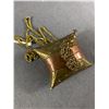 Image 2 : 2 Interesting Vintage Brass & Copper Metal Pillow Purses. 7" x 5" & 3" x 3"