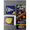 Image 2 : 8 Assorted Vintage Fruit Crate Labels In Bag On Board