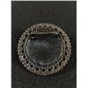 Image 2 : Vintage Black Rhinestone Flower Brooch