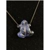 Image 2 : Blue Lapis Lazuli Carved Frog Pendant Necklace