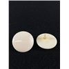 Image 2 : Genuine Ivory Disc Earrings with 14k Gold Posts